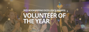 Volunteer of the Year 2025 Bookkeeping Excellence Awards | background image: Audience clapping