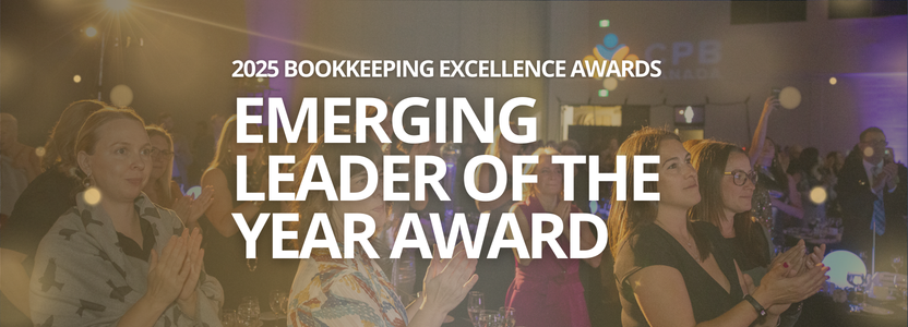 Emerging Leader of the Year Award - 2025 Bookkeeping Excellence Awards | background image: Audience clapping