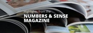 Image: Open magazines | Text: Highlights from the NUMERS & SENSE MAGAZINE
