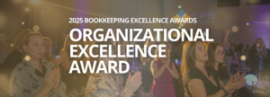 Organizational Excellence Award - 2025 Bookkeeping Excellence Awards | background image: Audience clapping