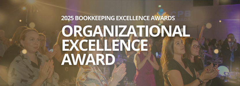 Organizational Excellence Award - 2025 Bookkeeping Excellence Awards | background image: Audience clapping